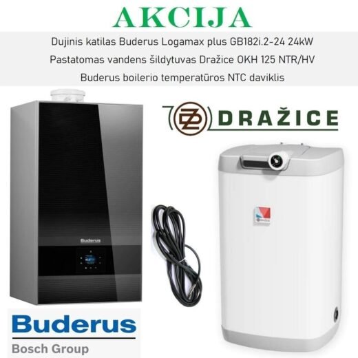 Buderus GB182i.2-24 su Dražice OKH 125 HTR/HV