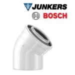 Bosch kamino alkūnė 45° Ø80/125