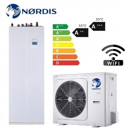 Nordis šilumos siurblys OPTIMUS PRO Split All-in-One 12,10 kW