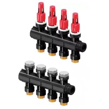 Uponor Vario Plus kolektorius su debitomačiais 4 kontūrų