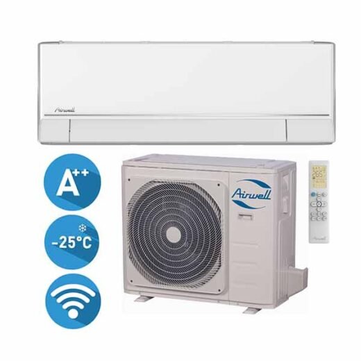 Airwell NORDIC HDHC-025N-09M25/ YDAC-025R-09M25 efektyvus šildymas iki -25°C