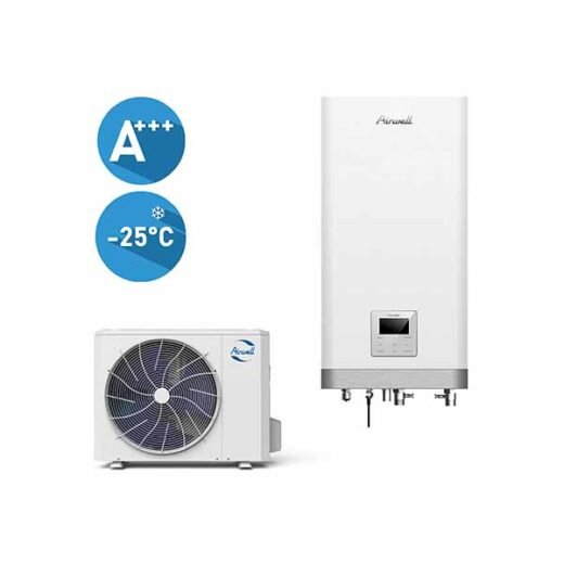 Šilumos siurblys oras-vanduo Airwell WELLEA Split (vienfazis) AW-WHPSA0810-N91/AW-YHPSA10-H91 (-25°C)